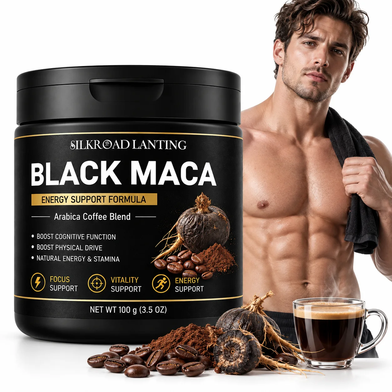 Black Maca Energy Coffee Powder
