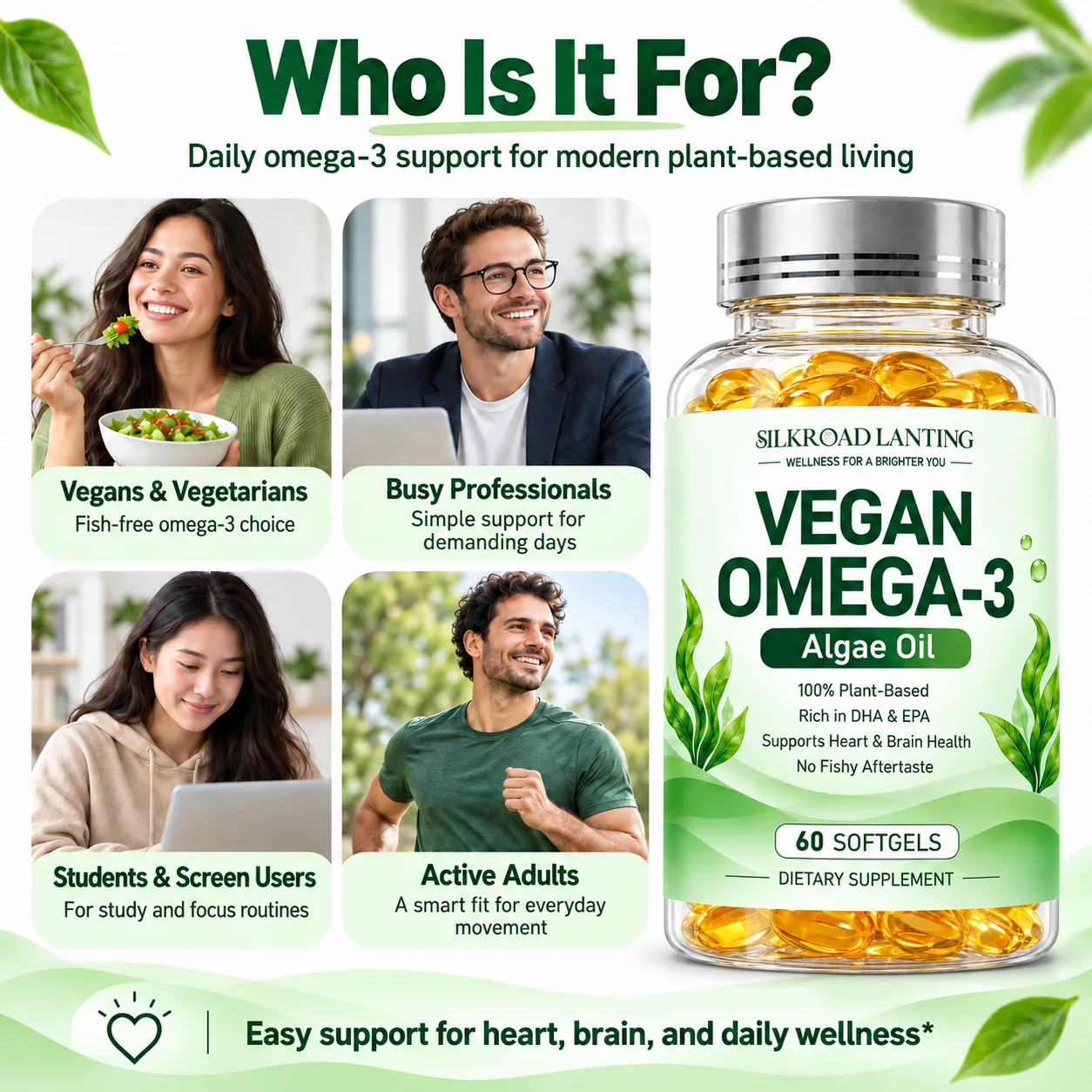 Vegan Omega-3 Algae Oil Softgels product image 3
