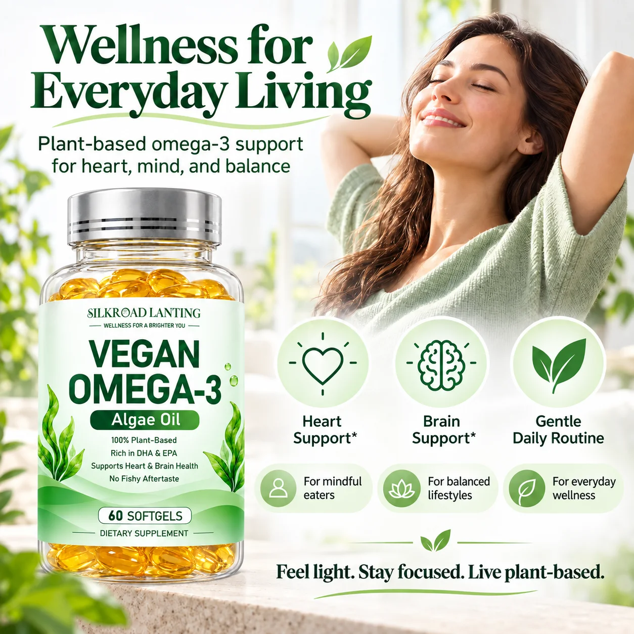 Vegan Omega-3 Algae Oil Softgels product image 4