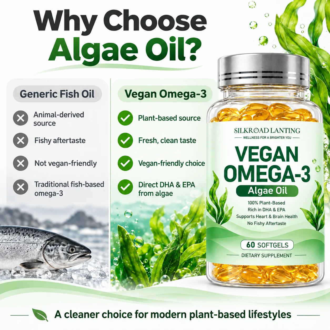 Vegan Omega-3 Algae Oil Softgels product image 6