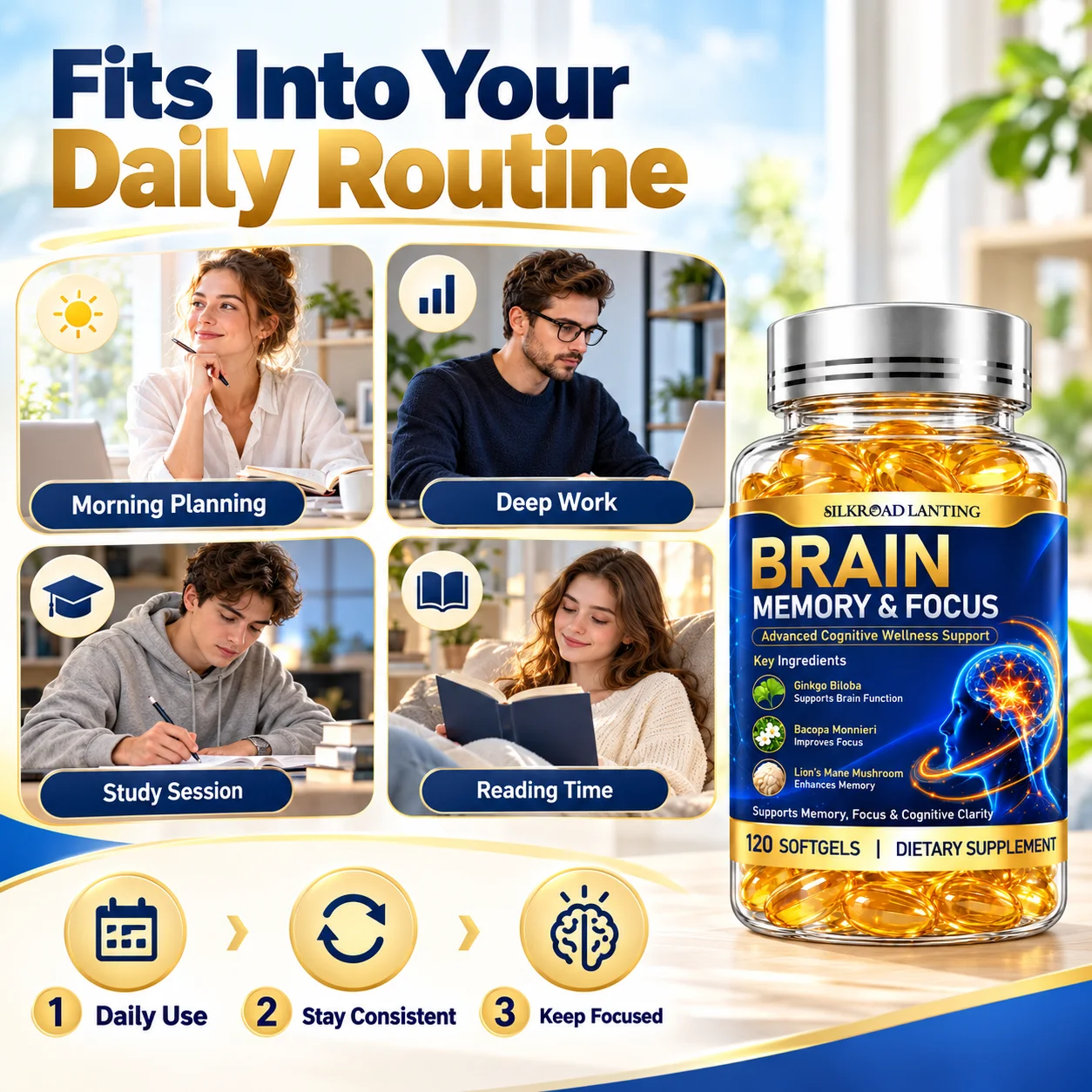 Brain Memory & Focus Softgels product image 3