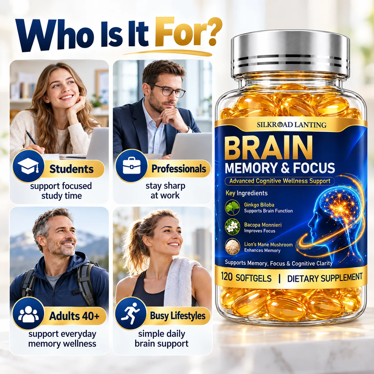 Brain Memory & Focus Softgels product image 6