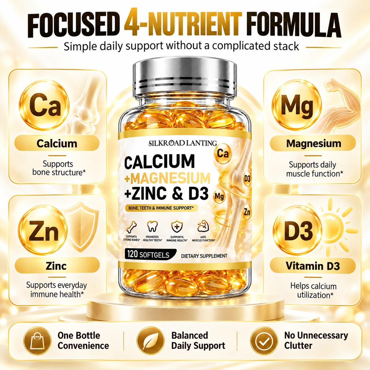 Calcium Magnesium Zinc & Vitamin D3 Softgels product image 4