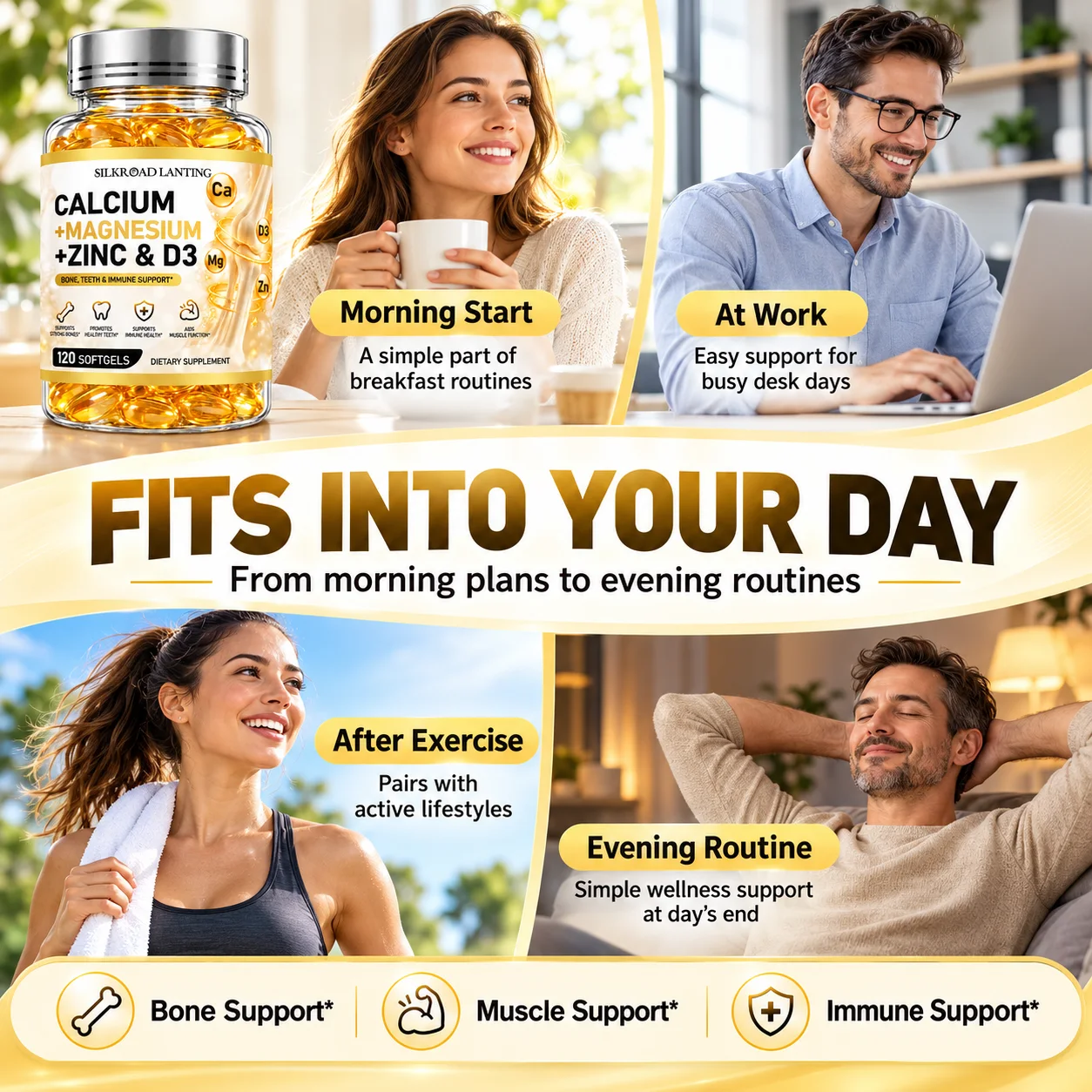 Calcium Magnesium Zinc & Vitamin D3 Softgels product image 5