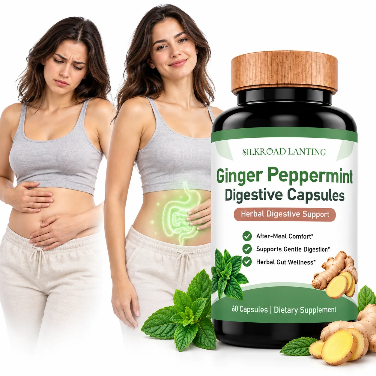 Ginger Peppermint Digestive Capsules