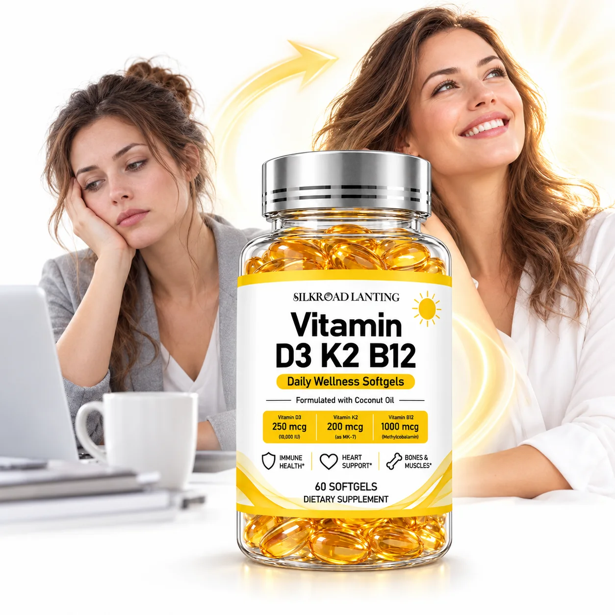 Vitamin D3 K2 B12 Softgels