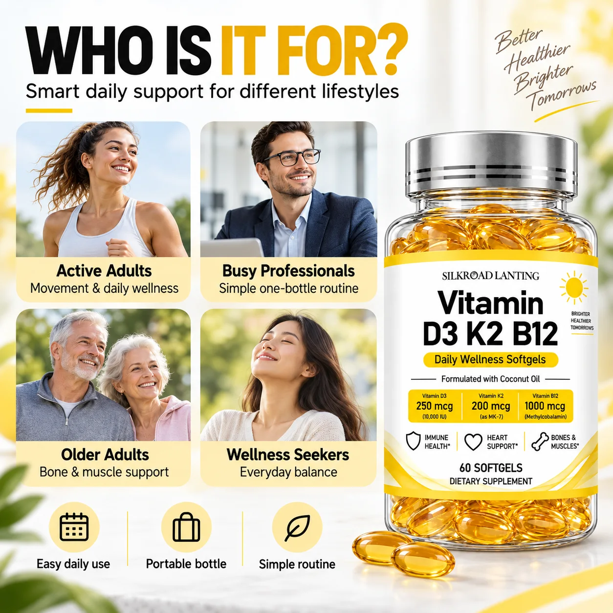 Vitamin D3 K2 B12 Softgels product image 3