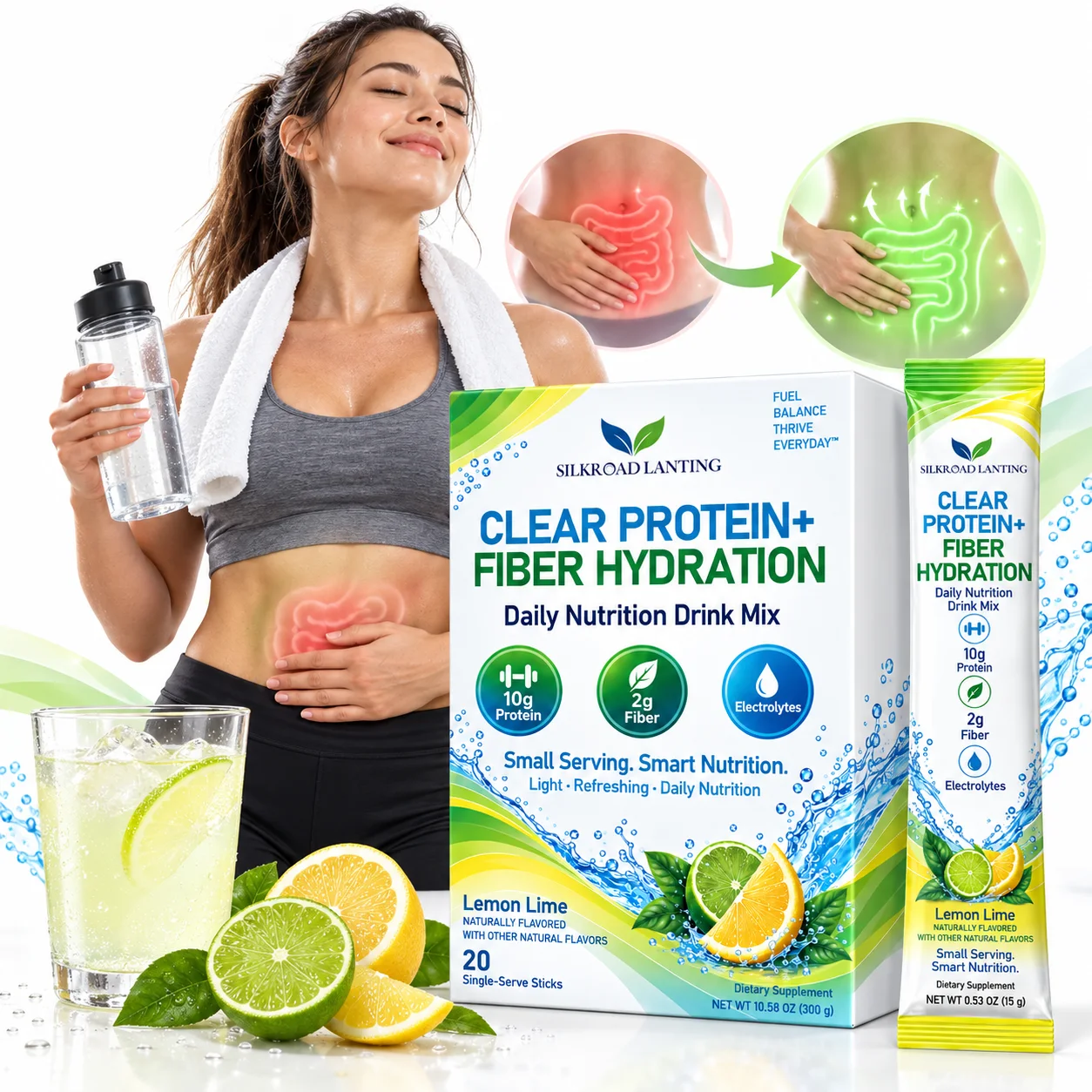 Clear Protein & Fiber Drink Mix