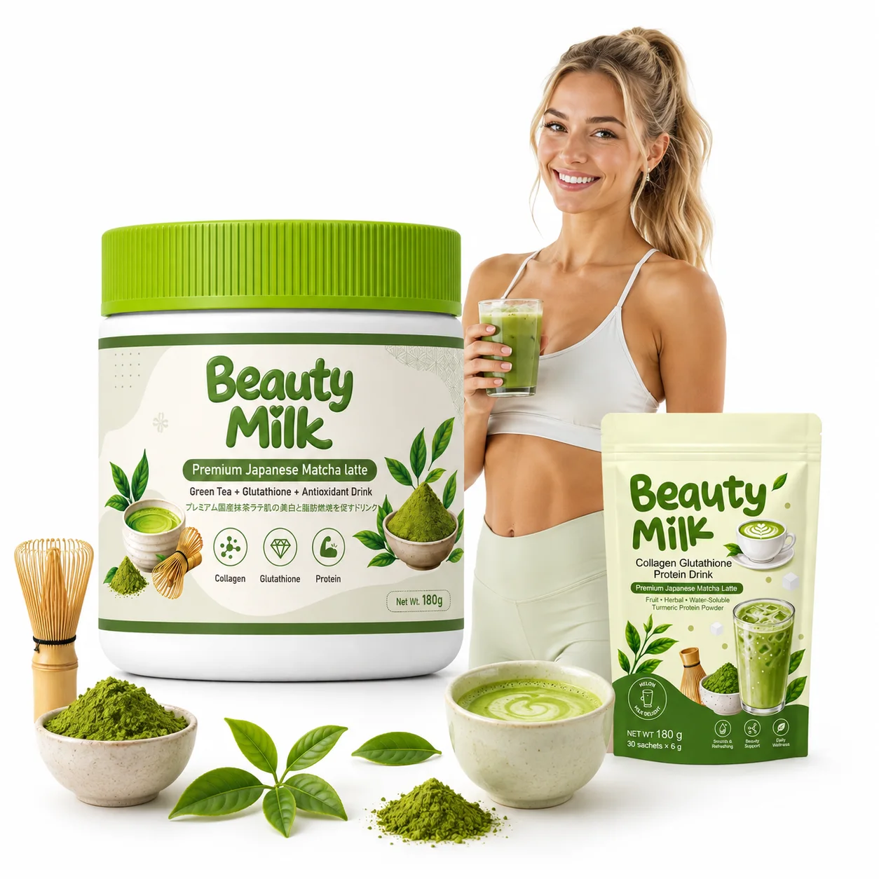 Matcha Beauty Milk Powder
