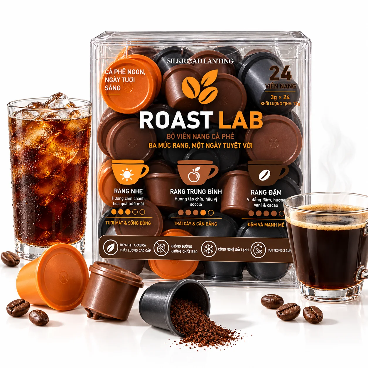 Instant Cold Brew Black Coffee