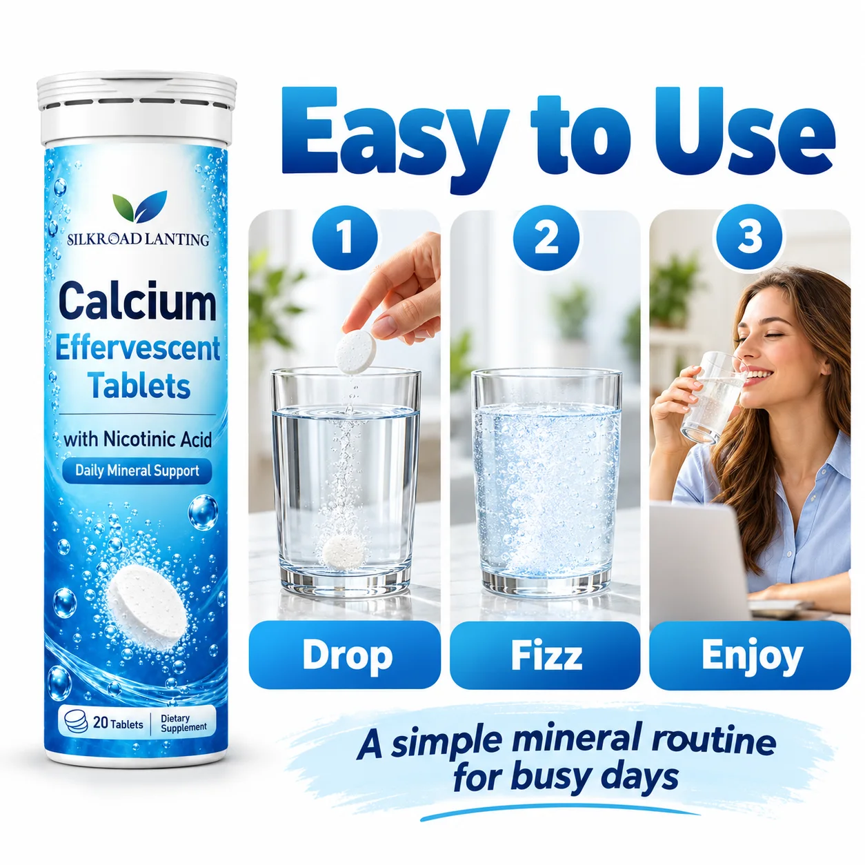 Calcium Effervescent Tablets with Nicotinic Acid product image 5