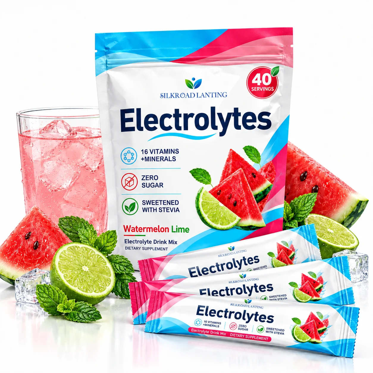 Watermelon Lime Electrolytes Stick Packs